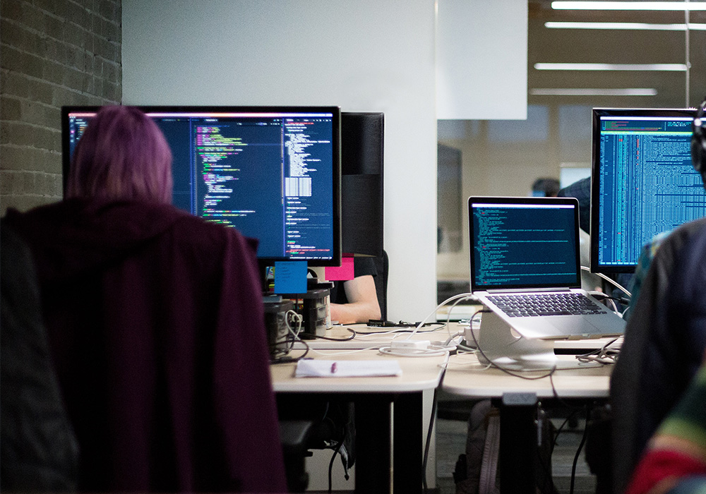 people working on computers