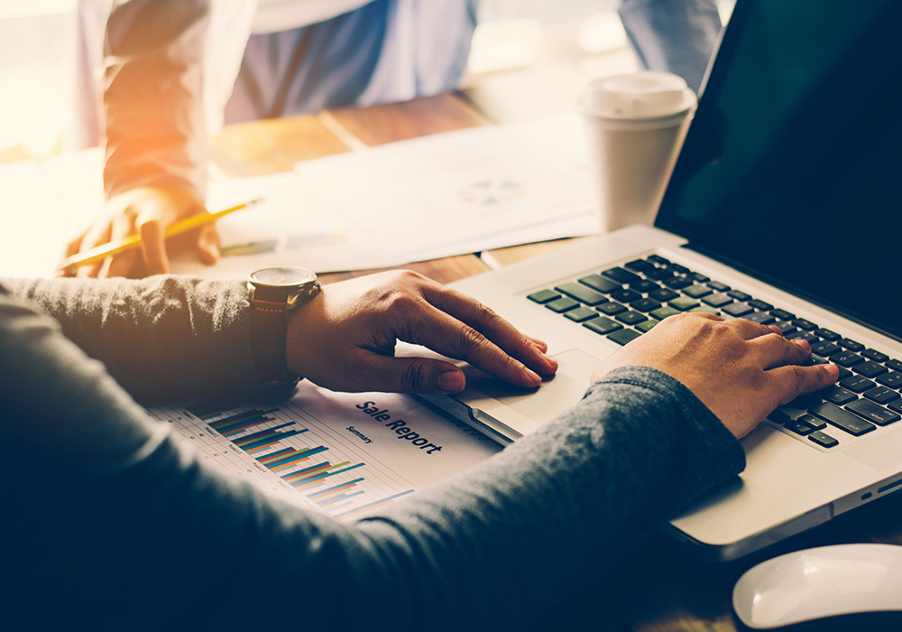 Person working on computer