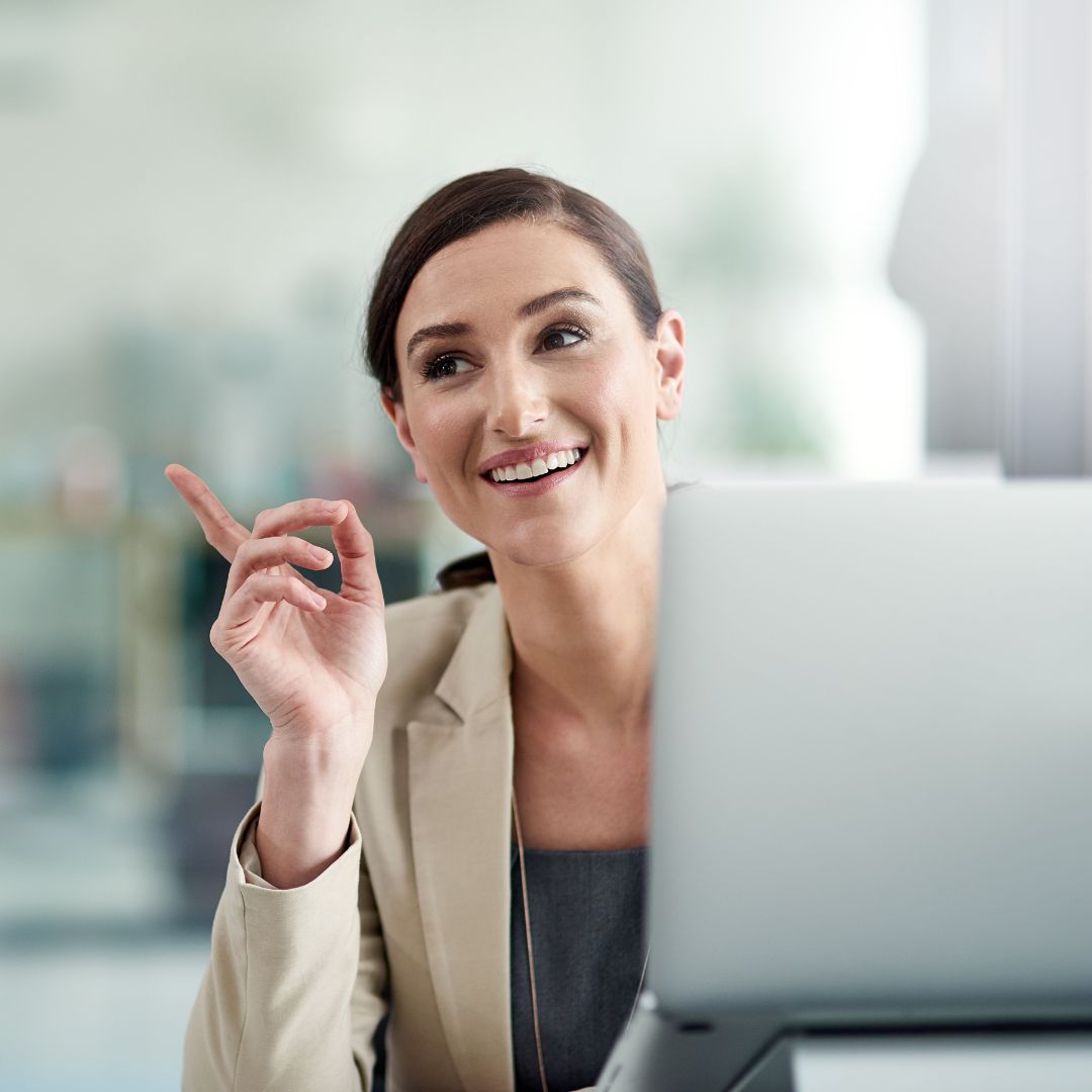 woman working on computer