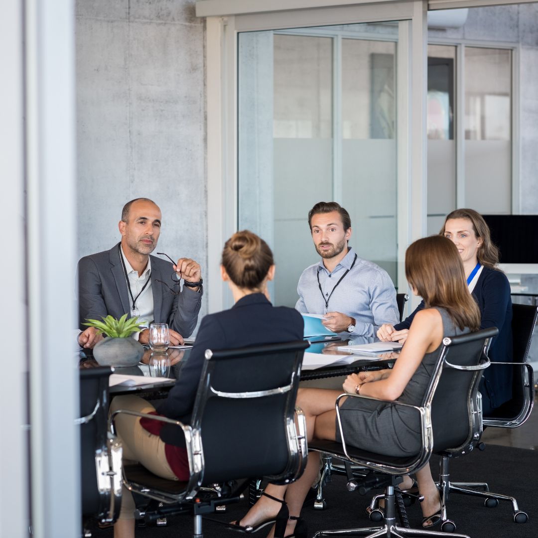 Small business team meeting